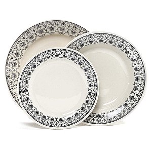 Aparelho De Jantar Donna Renda 12 Peças - Cerâmica