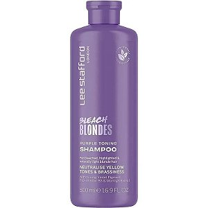 Shampoo Desamarelador Lee Stafford para Loiras - Toning Roxo - 500mL