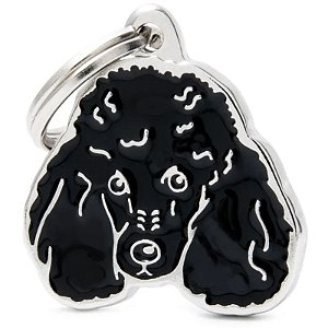 Medalha de Identificação para Cão Poodle MyFamily Friends - Preto
