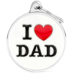 Medalha de Identificação MyFamily Grande Círculo - Eu Amo Papai CH17LOVEDAD
