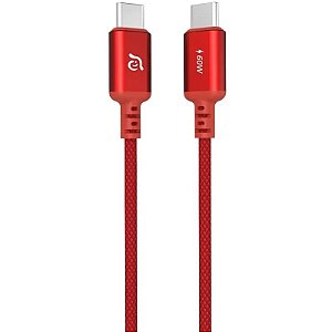 Cabo USB-C para USB-C 60W 200cm - Adam Elements CASA - Vermelho