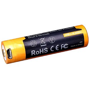 Bateria Recarga Rápida Fenix ARB-L18-2600U 18650 2600mAh 3.6V com Micro-USB