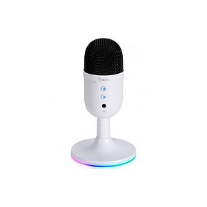 Microfone Marvo MIC-06 Com Fio na Cor Branca - Som Profissional e Claro