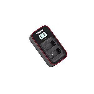 Carregador Duplo Kingma com LCD USB para GoPro 9 a 12