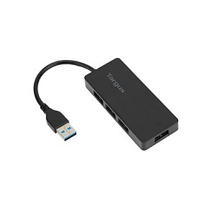 Hub Targus ACH124US USB 3.0 com 4 Portas - Preto, Conectividade Rápida e Eficiente