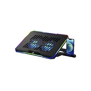 Suporte Refrigerado para Notebook Satellite A-CP42 RGB - USB - 9 a 17 Polegadas - Preto
