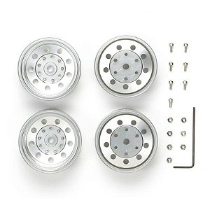 Rodas Traseiras Metálicas Cromadas Tamiya 22MM Kit 56518