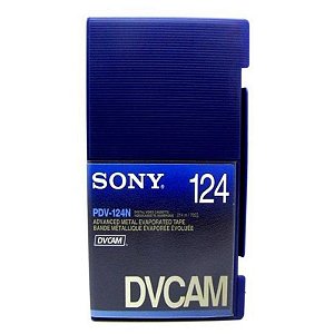 Fita de Vídeo Sony PDV124N Uma da marca com capacidade 124 minutos gravação.