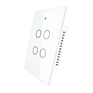 Interruptor Inteligente Touch Moes Zigbee ZS-US4-WH-MS - 4 Canais Branco