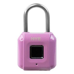 Cadeado Digital Biométrico HYE-505 - Proteção Rosa de Alta Segurança
