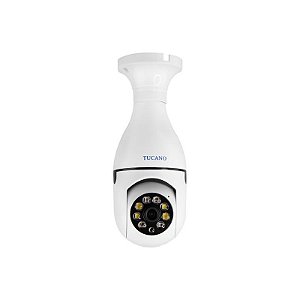Câmera de Segurança IP Tucano TC-E27 - Lampada Wi-Fi Branco com Monitoramento 24h