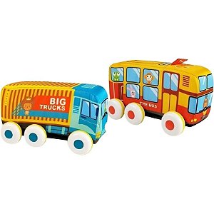 Carrinho de Brinquedo com Puxador de Tecido - Modelo HE0242
