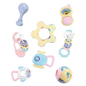 Chocalho Infantil Huanger - Modelo HE0101 para Estímulo e Diversão do Bebê