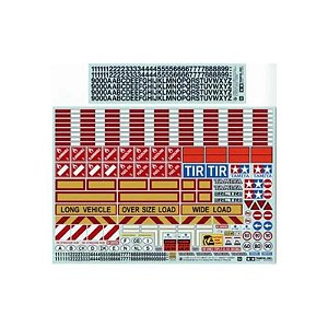 Conjunto de Adesivos para Caminhão Tamiya 1/14 Modelo 56534