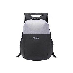 Mochila Anti-Roubo Kolke Kvm-532 Preta/Cinza