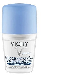 Desodorante Mineral 48H Vichy - 50Ml - Proteção Eficaz E Longa Duração