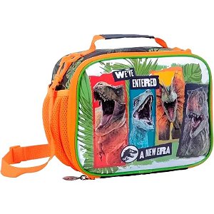 Mochila Térmica Infantil Jurassic World - Verde e Laranja - 77106
