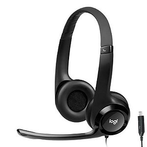 Fone De Ouvido Logitech H390 Com Fio - Cor Preto