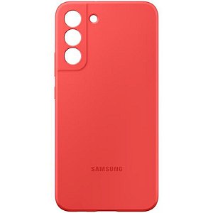 Capa De Silicone Samsung Coral Para Galaxy S22+ - Original E Durável