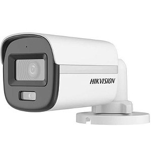 Câmera de Vigilância Hikvision Colorvu Bullet DS-2CE10DF0T-LPF Branca e Preta