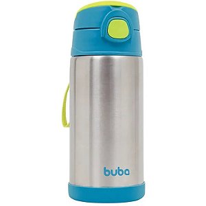 Copo Térmico Buba com Canudo - 350ml para Bebidas Quentes e Frias