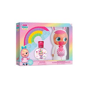 Perfume Air Val CRY Babies 50ml EDT com Gel de Banho 400ml e Brinquedo Pop It
