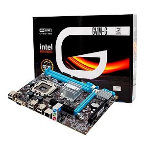 Placa Mãe Goline G41M-G LGA 775, Chipset 775, 2x DDR3, Gigabit 1000MB, 1 Ano Garantia