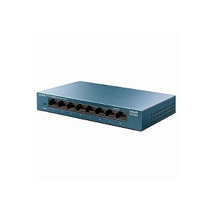 Switch de Rede TP-Link LS108G - Hub 8 Portas 10/100/1000Mbps para Conexão Eficiente