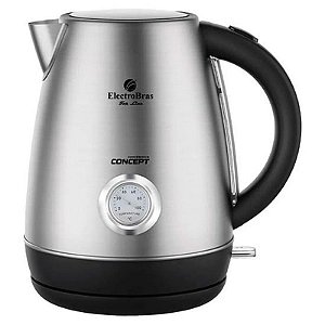 Jarra Elétrica Concept EBJE-05 - 1,7L, 2200W, 220V - Prata e Preto
