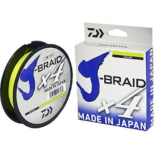 Linha Multifilamento Daiwa J-Braid X4 0,25mm 30LB 270m - Amarelo