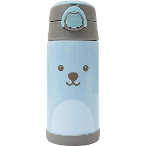 Caneca Térmica Infantil com Canudo Buba 12109 Azul