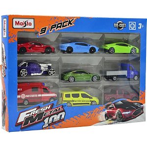 Maisto Fresh Metal - Conjunto de 9 Peças 11077