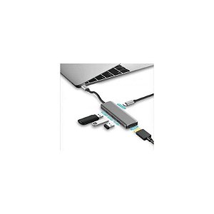 Adaptador 5 em 1 USB-C para Hub HDMI/AUX/USB 3.0/Ethernet