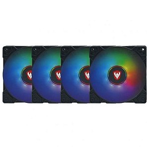 Kit de Ventoinhas RGB Sate LED 31K - 4 Ventoinhas com Conexão Molex