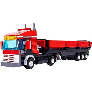 Caminhão Container de Construção Heavy Wange - 4970 com 323 Peças