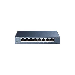 Switch TP-Link TL-SG108 - Comutador de Rede 8 Portas 1000MBPS - Azul