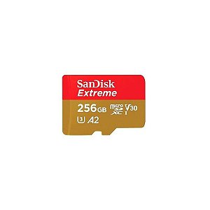 Cartão de Memória SanDisk Micro SDXC Extreme 256GB 160MB/s - SDSQXAV-256G-GN6MA