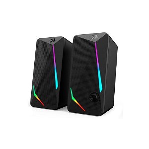Caixa de Som Redragon Waltz GS510 RGB USB P2 - Preto com Efeitos de Luz