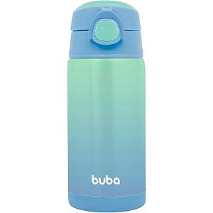 Copo Térmico BUBA 15933 com Canudo Azul Degradê