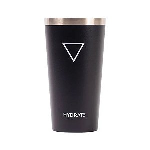 Copo Térmico Hidrate Preta 400ml - Isolamento Térmico Eficiente para Bebidas Quentes e Frias
