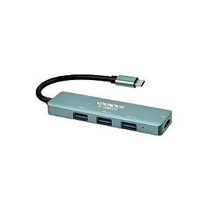 Hub USB-C 3.1 5 Portas com HDMI e USB 3.0 - A-HUBC52 - Cinza