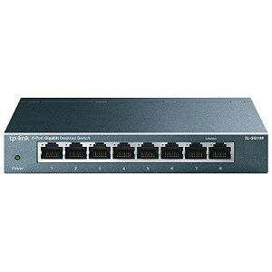 Switch Tp-Link Desktop 8 Portas Gigabit Ethernet 10/100/1000 Mbps