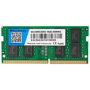 Memória RAM So-DIMM Macroway 16GB DDR4 2400MHz para Notebooks