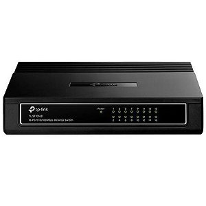 Switch TP-Link TL-SF1016D - Comutador 16 Portas RJ45 10/100 Mbps - Preto