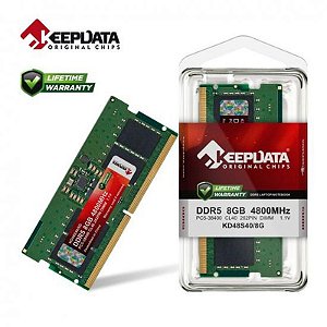 Memória RAM DDR5 8GB 4800 Keepdata KD48S40/8G para Desempenho Superior