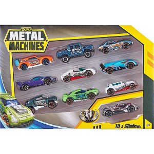 Veículo de Metal Carrinho de Brinquedo - Conjunto com 10 Unidades