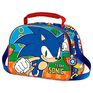 Lancheira Escolar Sonic 3D Team - Edição Limitada