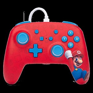 Controle PowerA Enhanced Conectado para Nintendo Switch - Mario Woo Hoo