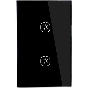 Interruptor Inteligente Zemismart Zigbee ZN-U02U Preto com 2 Botões - Caixa Diversa
