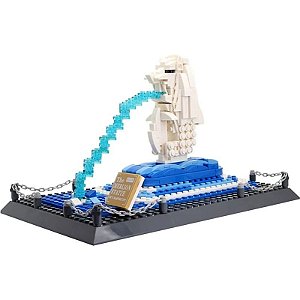 Blocos de Montagem Arquitetura: Estátua do Merlion Wange - 4218 (503 Peças)